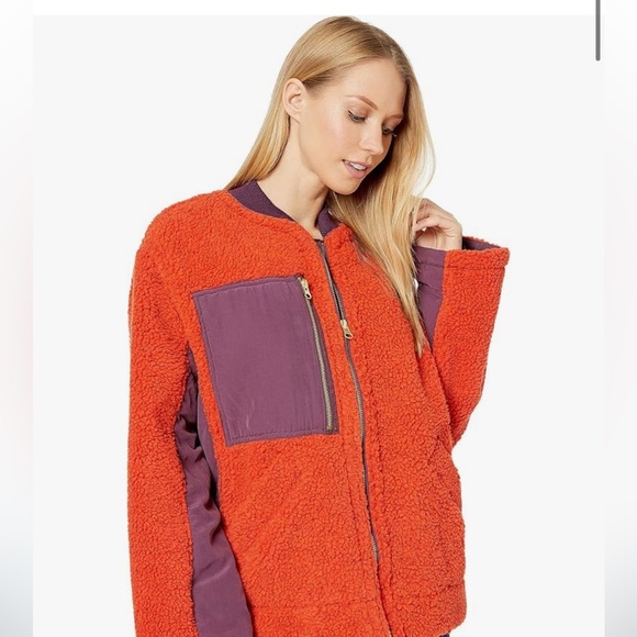We The Free Jackets & Blazers - Free People Rivington red Sherpa jacket coat Oversized